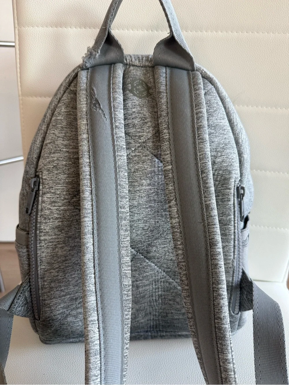 Dagne Dover Heathered Gray Small Backpack Neoprene